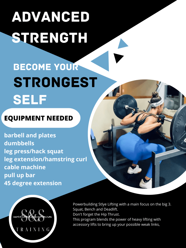 An ad for my strength focused training program